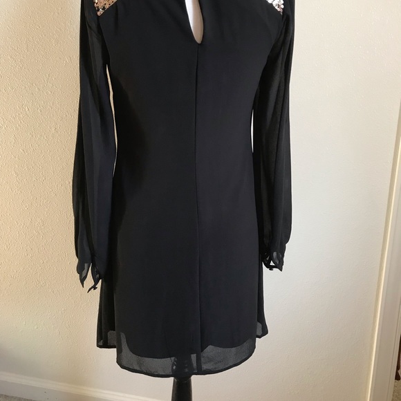 Black Sheer Midi Dress - Picture 4 of 4